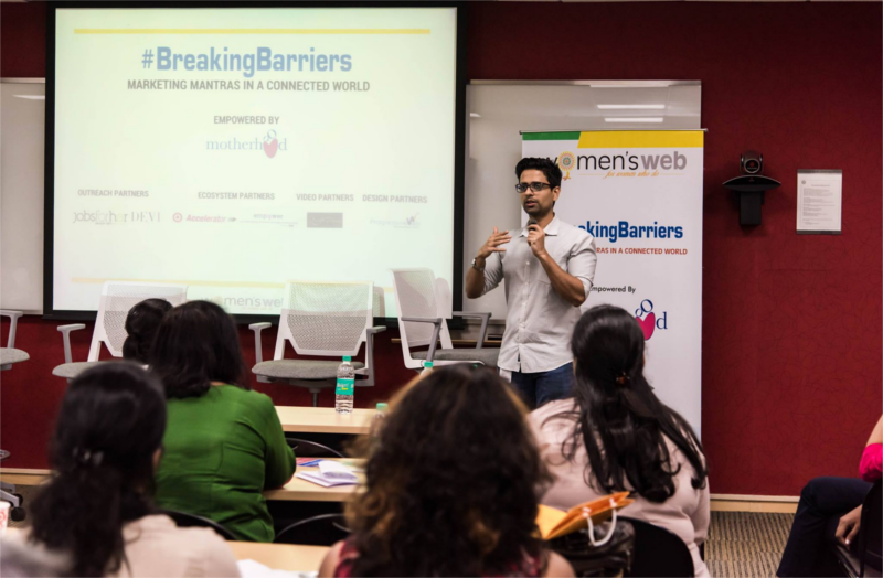 Ravi Sangtani of Target Accelerators at #BreakingBarriers @womensweb Bangalore 2017